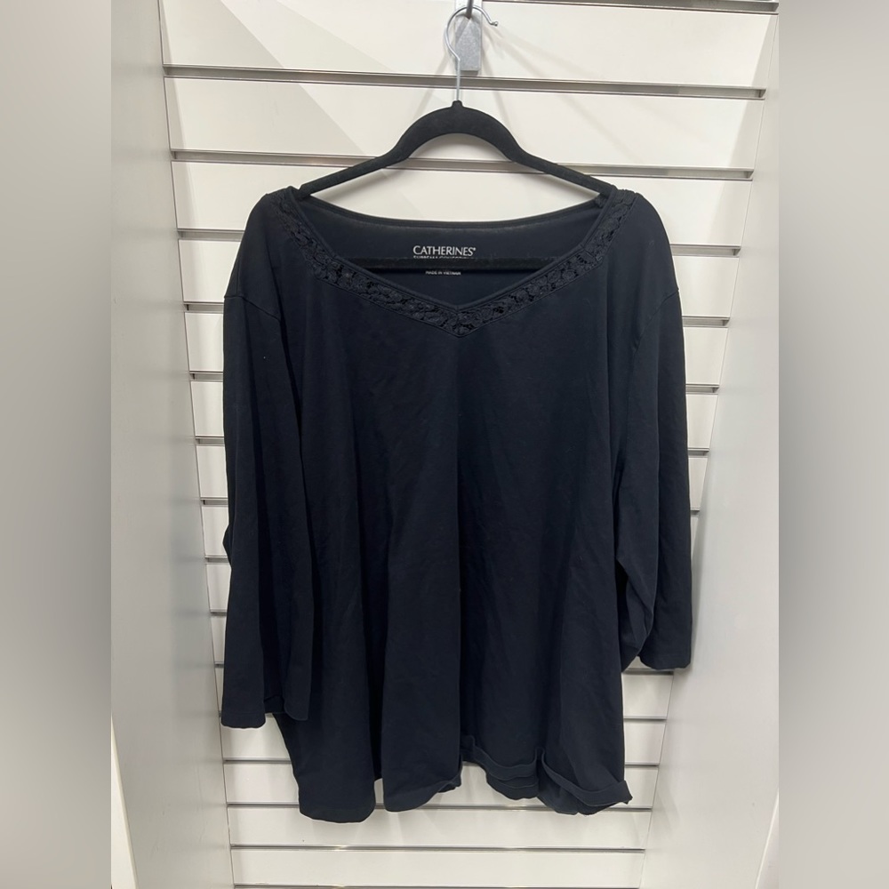 Catherine’s 4X 30W / 32W Black Knit Top